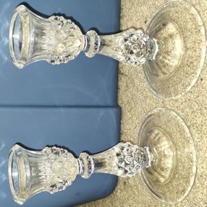 2 Crystal d'Arques Vintage Candle Holders